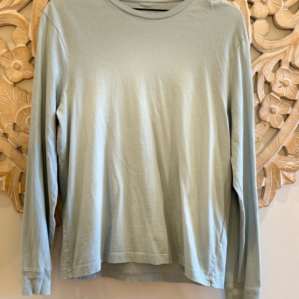 J. Crew Soft pale blue green long sleeve tee shirt